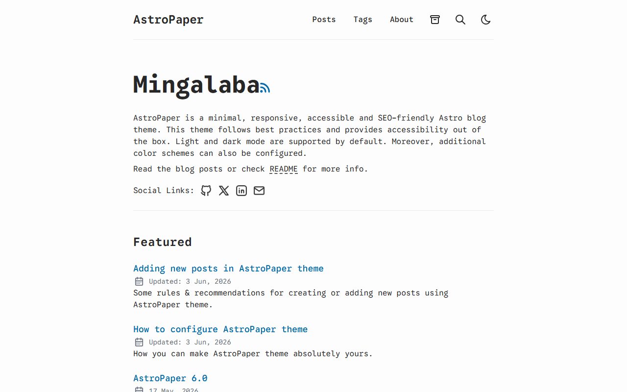 AstroPaper screenshot