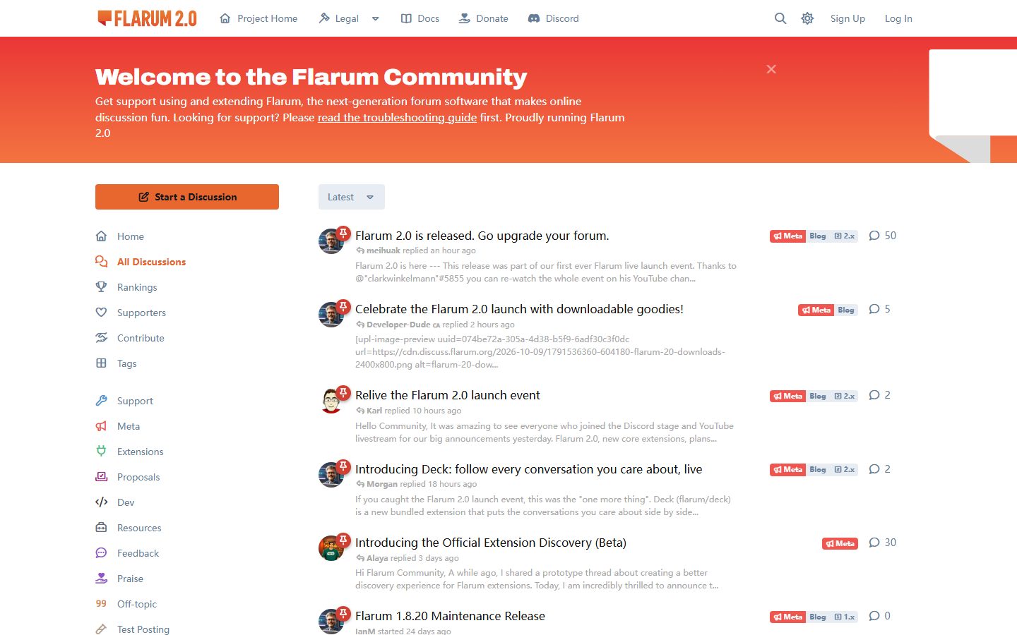 Flarum screenshot