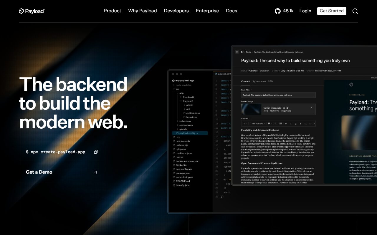 Payload CMS screenshot
