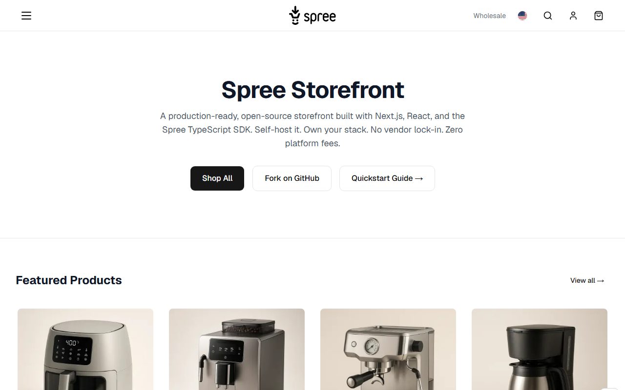 Spree Commerce screenshot
