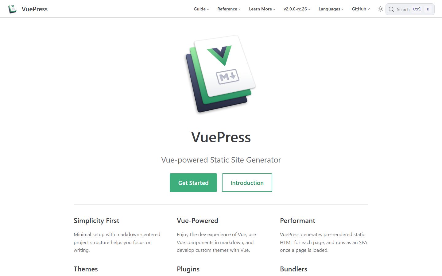 VuePress screenshot